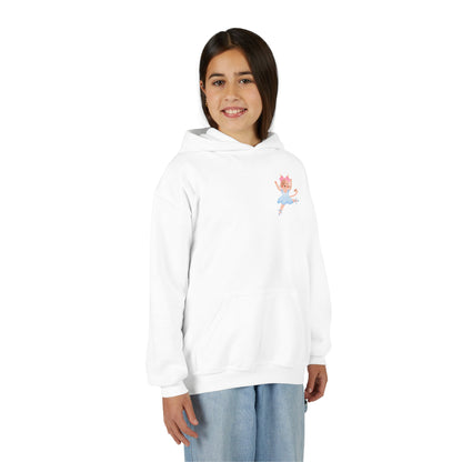 “Every Meow & Then I Dance” Adorable Dancing Cat Graphic | Cute Cat Dance Hoodie for Kids & Young Ballet Enthusiasts - Unisex Youth Hoodie