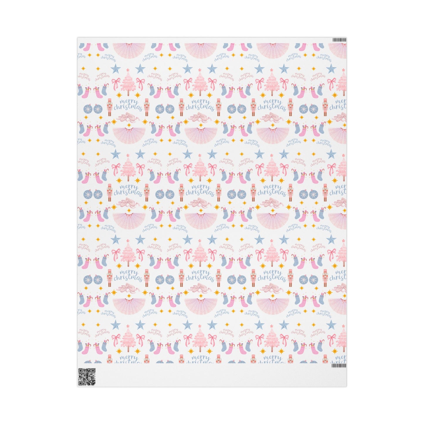 “Merry Christmas” Pastel Wrapping Paper – Elegant Holiday Gift Wrap with Soft Festive Colors, Perfect for Christmas Gifts, Dancers & Holiday Parties