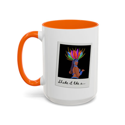 "Shake It Like a..." Accent Coffee Mug – Fun Dance Quote Ceramic Mug for Dancers and Music Lovers