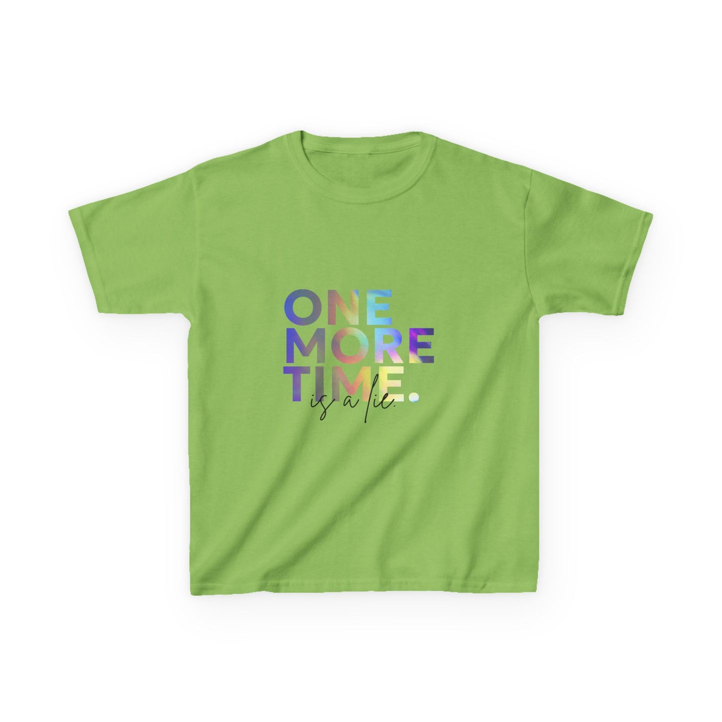 “One More Time is a Lie” Colorful Dancer Shirt – Funny Dance Practice Saying T-Shirt for Kids - Youth Dance Graphic Tee