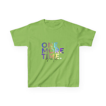 “One More Time is a Lie” Colorful Dancer Shirt – Funny Dance Practice Saying T-Shirt for Kids - Youth Dance Graphic Tee