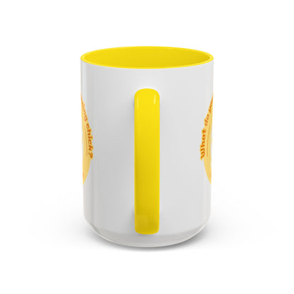 "What Do You Call a Dancing Chick? Poultry in Motion" Accent Coffee Mug – Funny Dance Pun Ceramic Mug for Dancers and Chick Enthusiasts