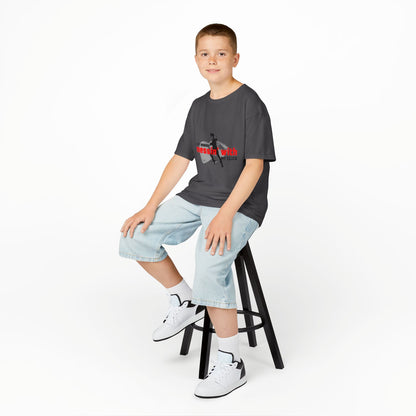 "Ain’t Nobody Messin’ With My Click" – Youth Short Sleeve Dance Tee with Tap Shoes & Tap Dancer Graphic