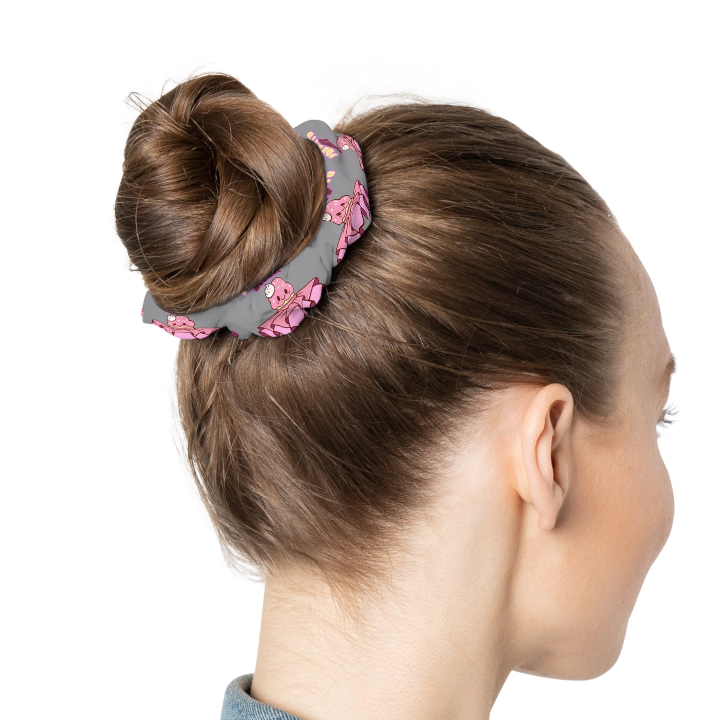 “You Are Tutu Sweet” Scrunchie – Kawaii Cupcake Dance Hair Accessory with Cute Tutu Graphic