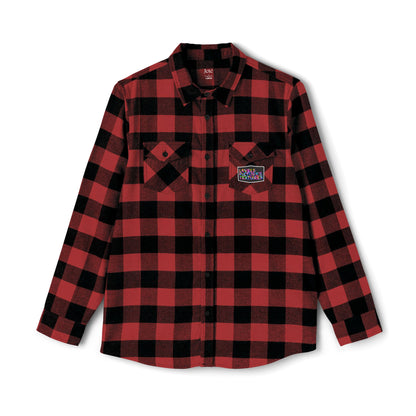 Levels Premium Collection Flannel Shirt – Unisex Streetwear Button-Up with "Levels Pictures Textures" Front Text and Bold Dancer Silhouette Back Graphic