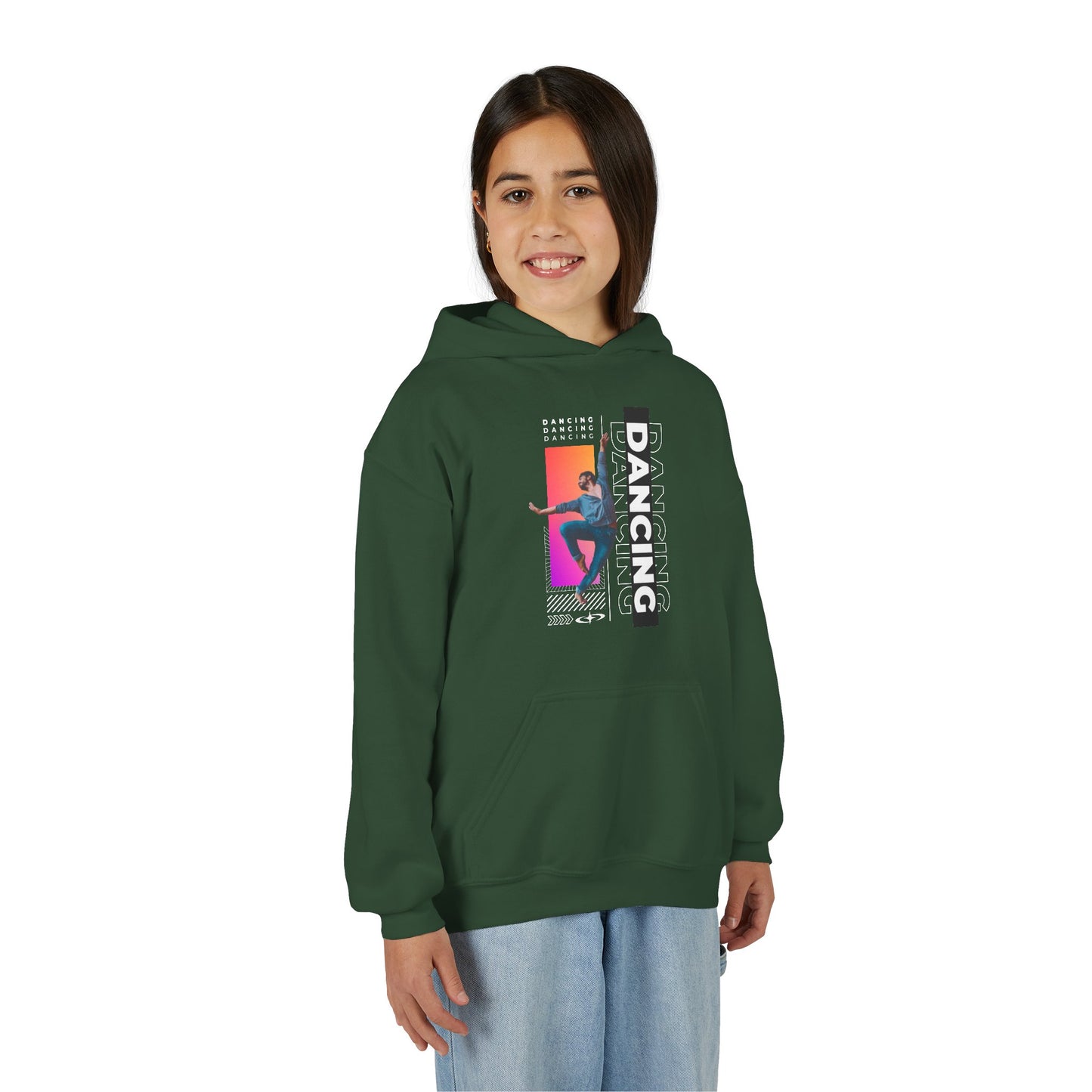 “Dancing” Male Dancer Streetwear Graphic | Unisex Youth Hoodie – Dance Hoodie for Kids & Young Performers