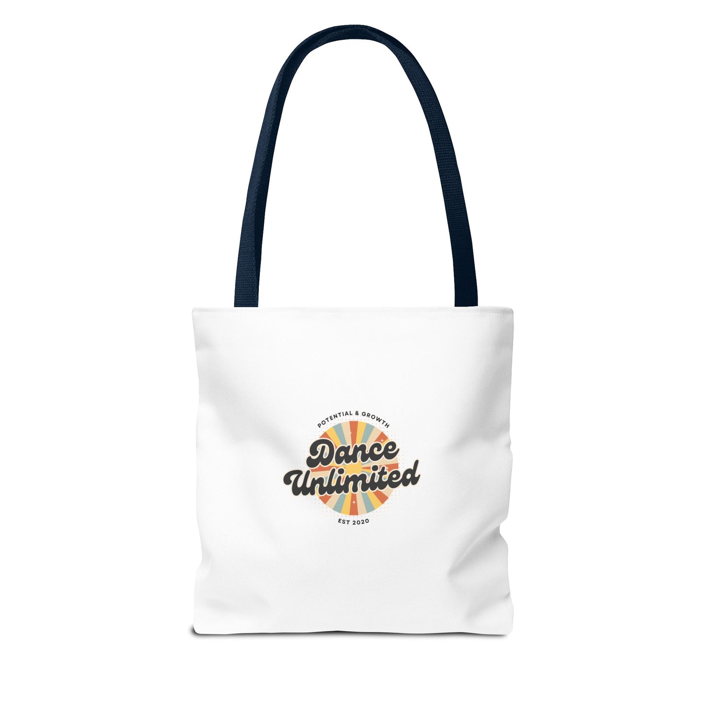 "Dance Unlimited, Potential & Growth" Canvas Tote Bag – Retro Graphic Dance Bag | Stylish Reusable Dance Tote for Dancers & Dance Moms