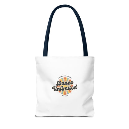 "Dance Unlimited, Potential & Growth" Canvas Tote Bag – Retro Graphic Dance Bag | Stylish Reusable Dance Tote for Dancers & Dance Moms