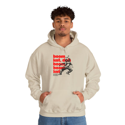 “Boom Kat” Hoodie – Unisex Hooded Sweatshirt with Bold Streetwear-Inspired Dance Graphic