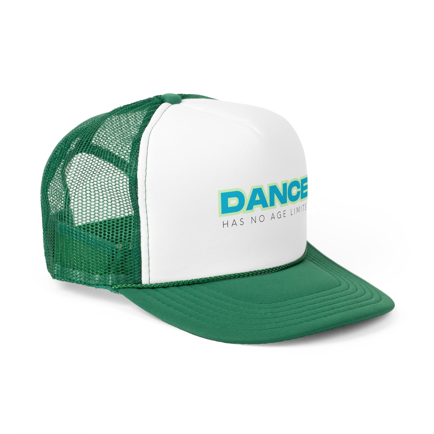 "Dance Has No Age Limits" Unisex Trucker Hat – Colorful Dance Quote Cap for All Ages, Dancers, and Movement Lovers