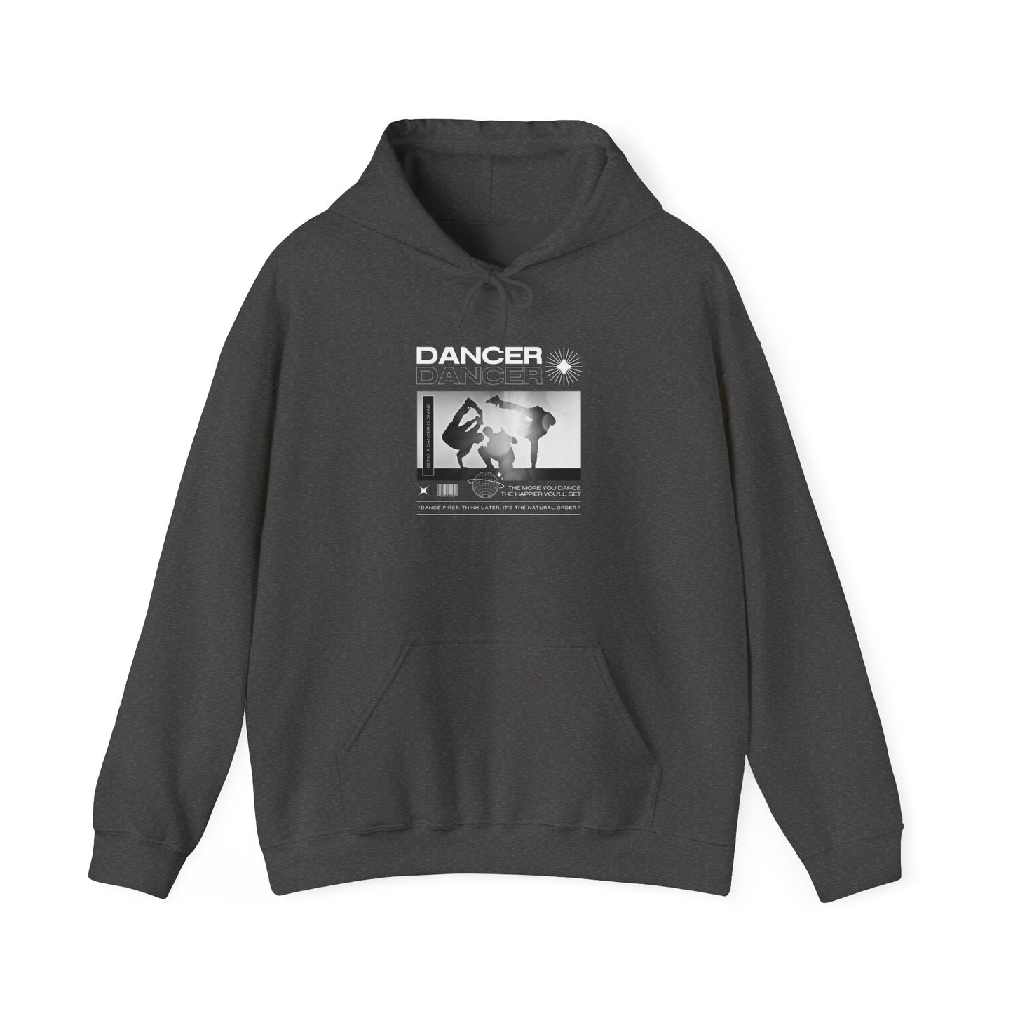 “Dancer” Breakdancer Streetwear Graphic | Hip-Hop Dance Hoodie for Urban Style & Comfort - Unisex Heavy Blend™ Hooded Sweatshirt