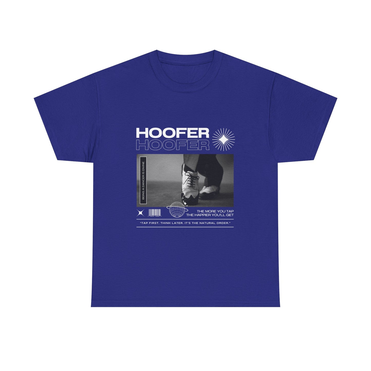 “Hoofer" Tap Dance Unisex Heavy Cotton Tee – Streetwear-Inspired Tap Shoes Graphic T-Shirt for Dancers