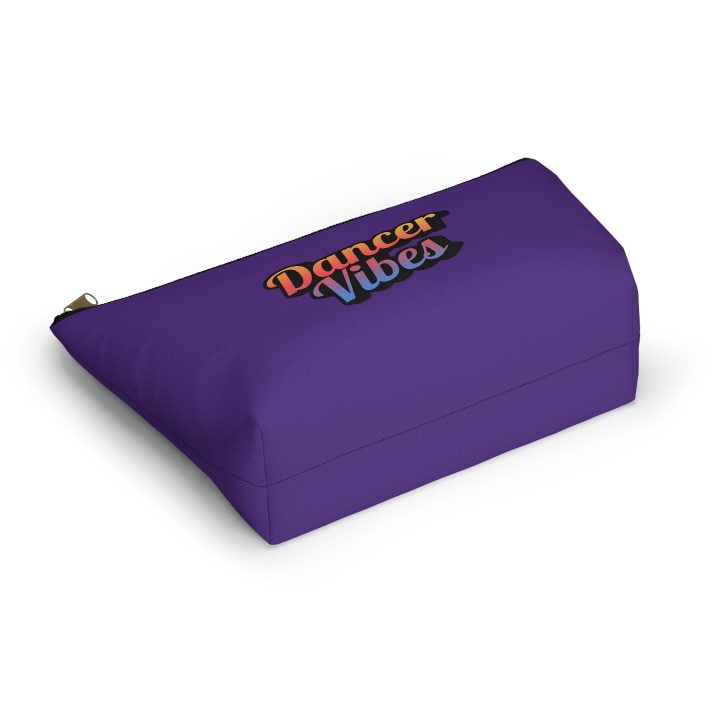 "Dancer Vibes" Makeup Bag – Colorful Text-Based Dance Graphic – Fun Dance-Themed Zipper Pouch for Cosmetics, Accessories & Travel Essentials