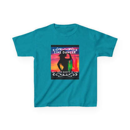 "Line Dancer – Get Your Boots in Line" Youth Short Sleeve Tee – Western-Inspired Country Dance Shirt for Kids
