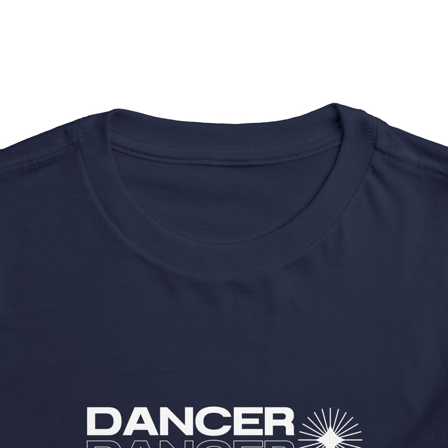 “Dancer" Toddler Short Sleeve T-Shirt – Streetwear-Inspired Ballet Barre Graphic Tee for Young Kids