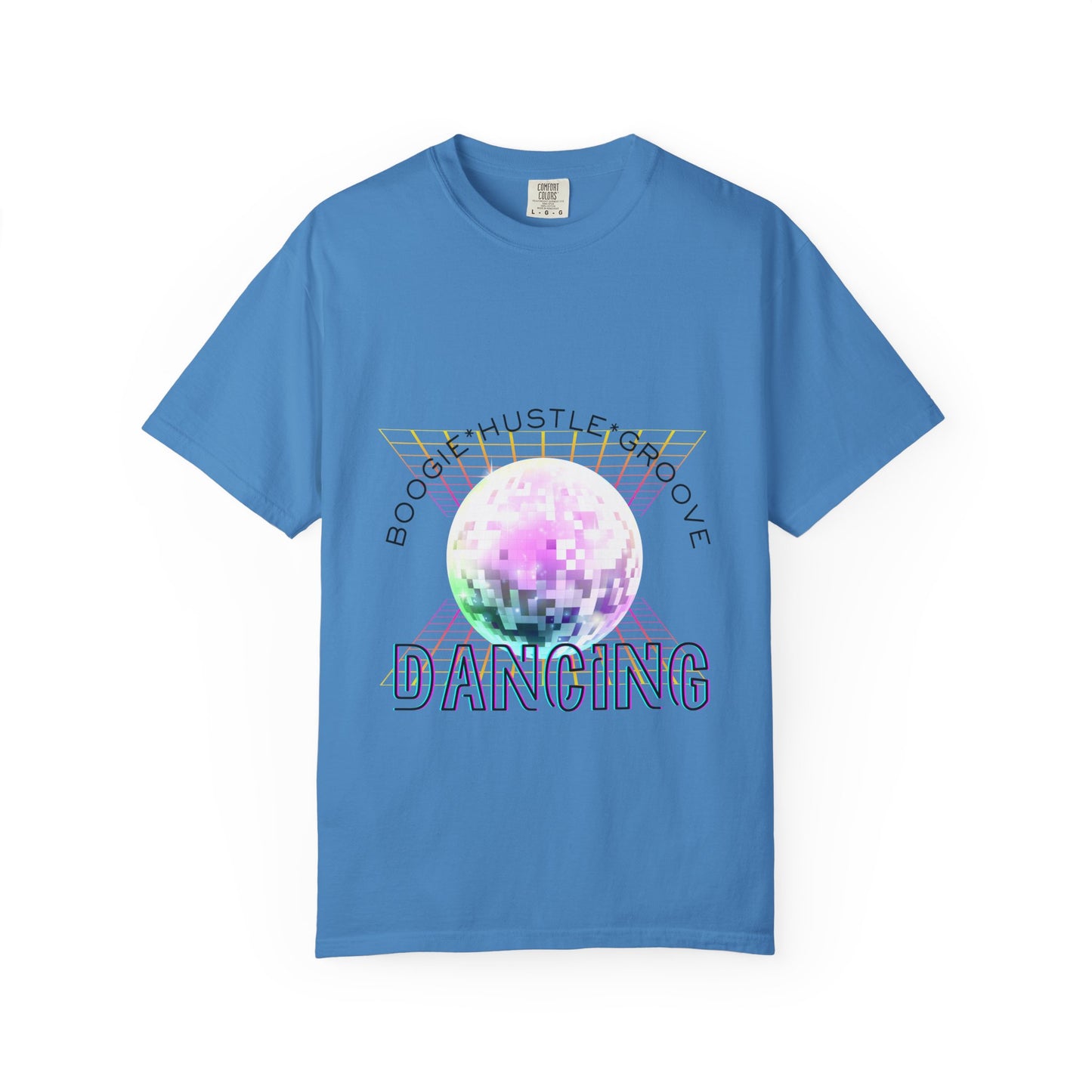 "Boogie, Hustle, Groove - Dancing" Streetwear Dance Graphic – Unisex Garment-Dyed T-Shirt