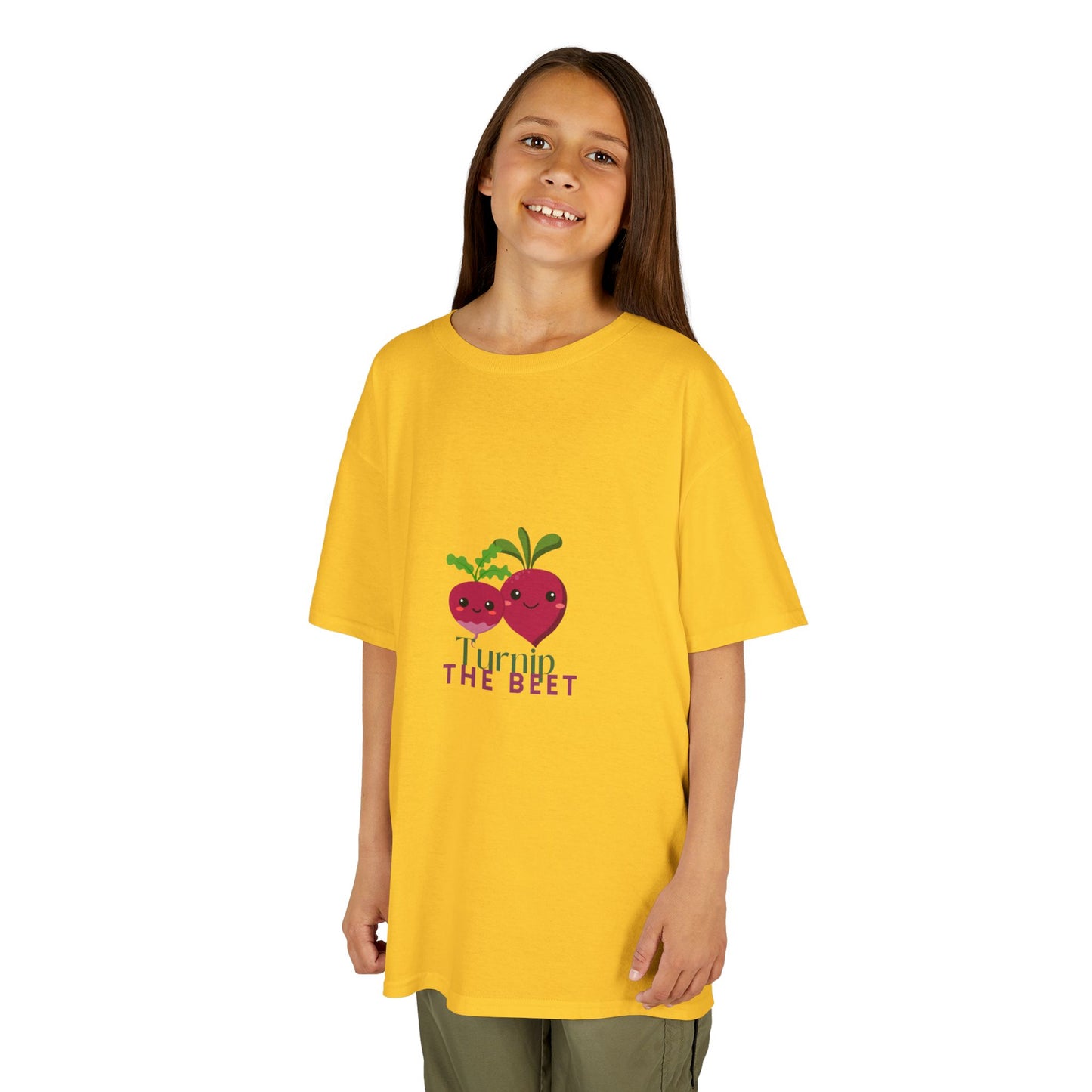 "Turnip the Beet" Youth Short Sleeve Tee – Cute Veggie Graphic Dance Pun Shirt for Kids