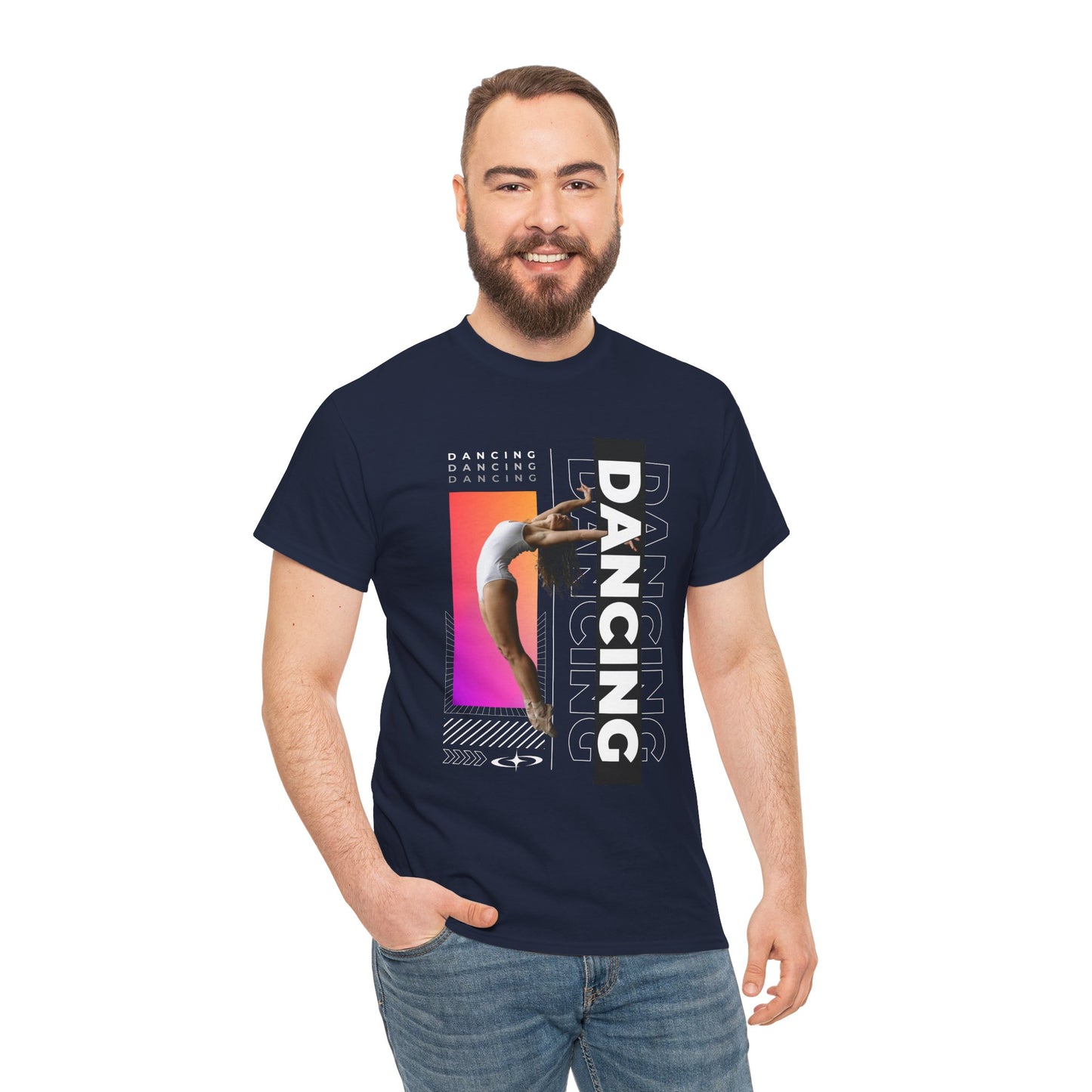 “Dancing” Streetwear-Inspired Female Dancer Unisex Heavy Cotton Tee – Urban Dance Graphic T-Shirt for Performers and Dance Lovers