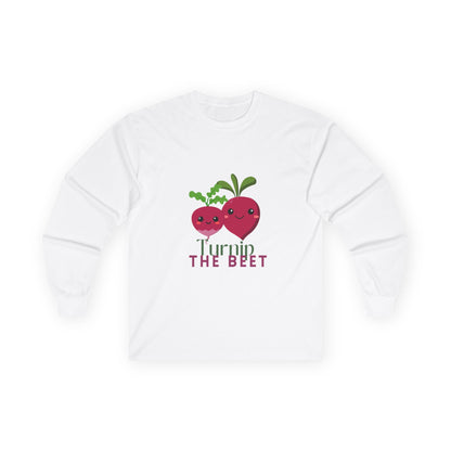 "Turnip the Beet" Unisex Long Sleeve Tee – Funny Dance Pun Shirt with Cute Pepper Graphic for Dancers & Veggie Lovers