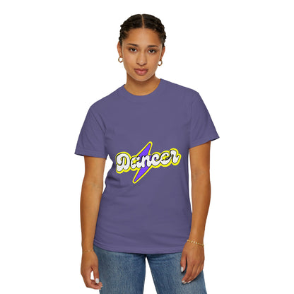 "Dancer" Unisex Garment-Dyed T-Shirt – Superhero-Style Bold Graphic Tee – Dance Power Shirt for Performers & Movers