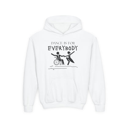 “Dance Is for Everybody” Unisex Youth Hoodie – Inclusive Dance Hoodie for Kids & Teens, Personalized with Name or Studio