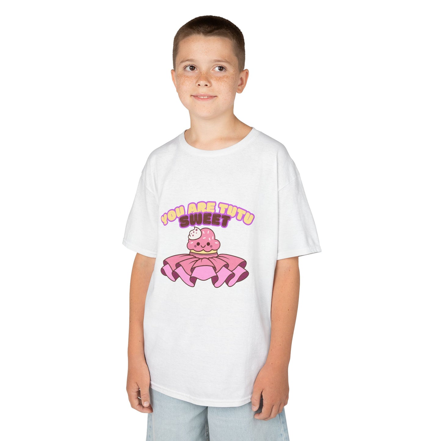"You Are Tutu Sweet" Youth Short Sleeve Tee – Kawaii Cupcake in Tutu Graphic Dance Shirt for Kids and Ballet Lovers