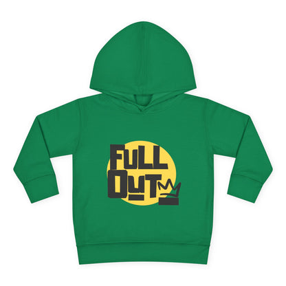 "Full Out" Toddler Pullover Hoodie – Bold Streetwear-Inspired Dance Graphic Fleece Sweatshirt for Kids