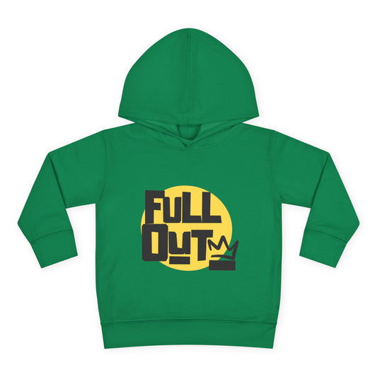 "Full Out" Toddler Pullover Hoodie – Bold Streetwear-Inspired Dance Graphic Fleece Sweatshirt for Kids