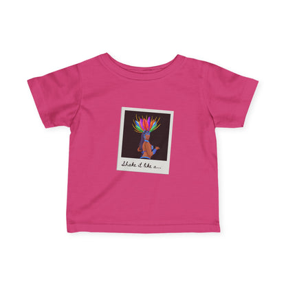 "Shake It Like a..." Carnival Samba Dancer Infant Fine Jersey Tee – Fun Baby Dance T-Shirt with Festival-Inspired Graphic