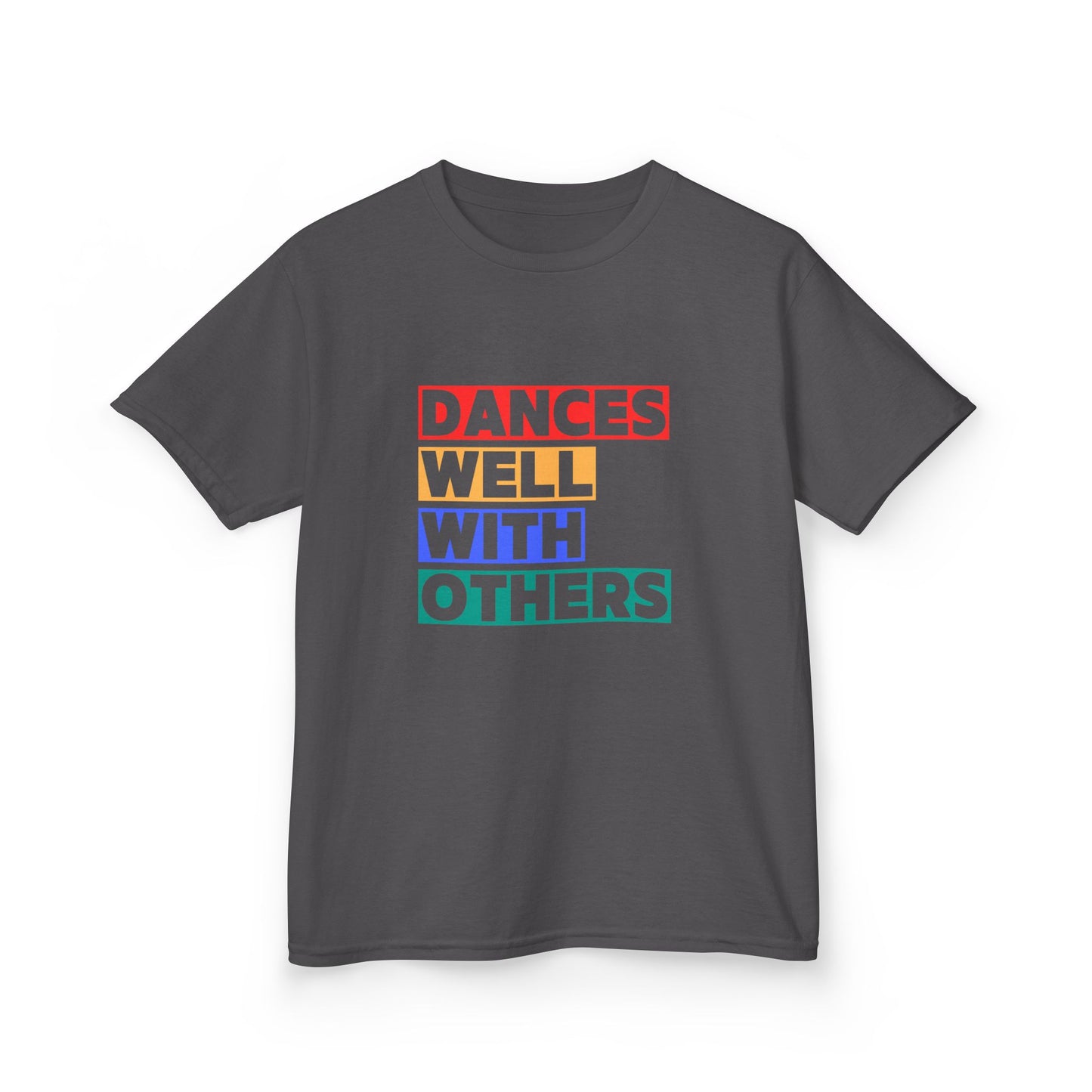 "Dances Well With Others" Kids Heavy Cotton™ Tee – Dance-Inspired Graphic Tee for Kids