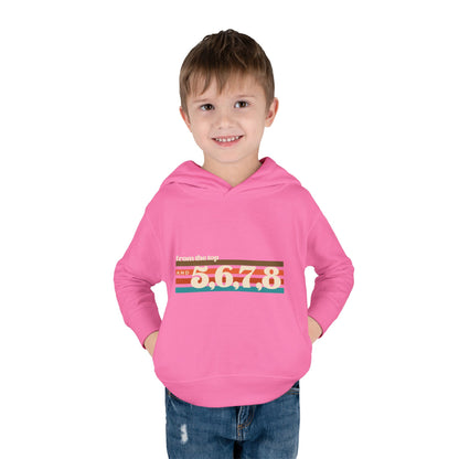"From the Top and 5, 6, 7, 8" Toddler Pullover Hoodie – Retro Dance Rehearsal Graphic Fleece Sweatshirt for Kids