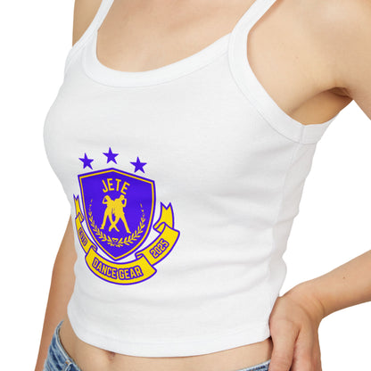 "Jeté Dance Gear" Women’s Spaghetti Strap Tank Top – Collegiate-Inspired Dancer Graphic | Stylish Studio Apparel for Dancers & Performers