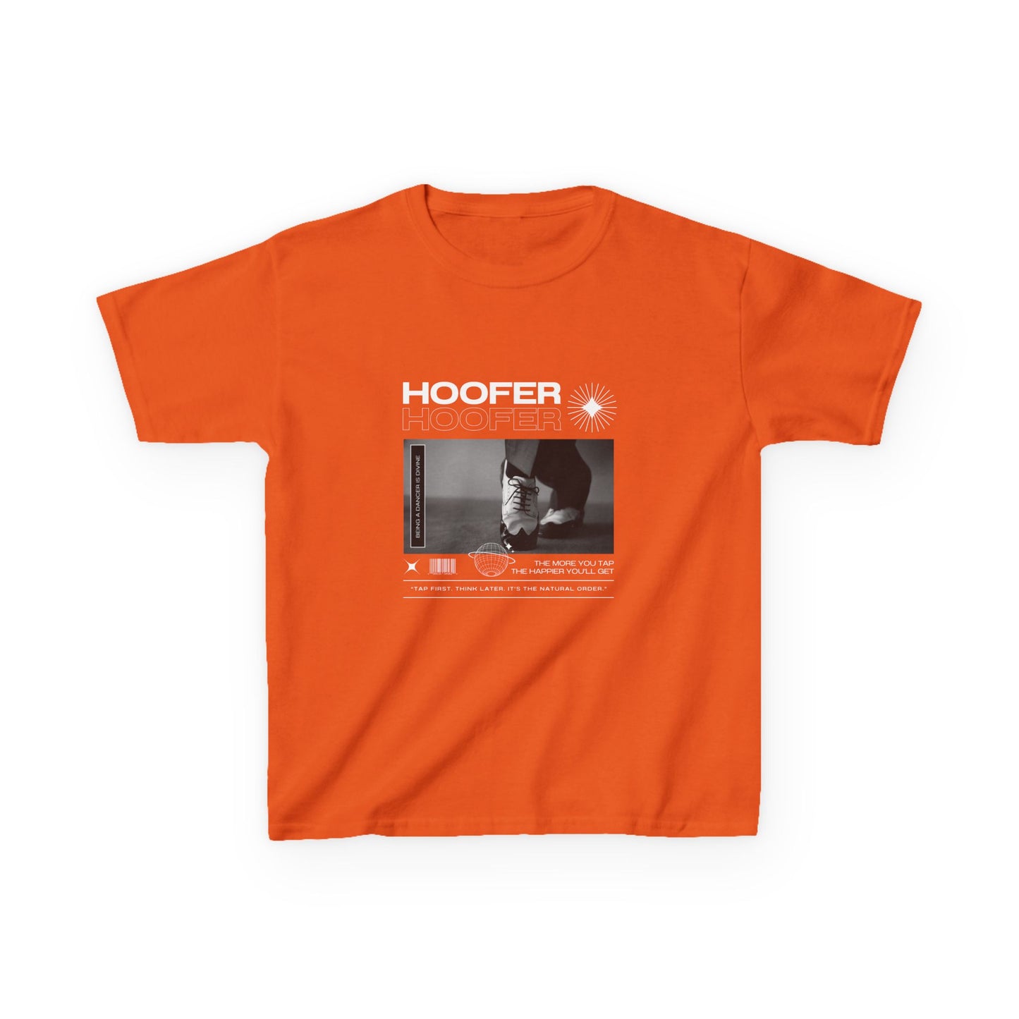 "Hoofer" Youth Short Sleeve Tee – Streetwear Tap Dance Shoes Graphic Kids T-Shirt