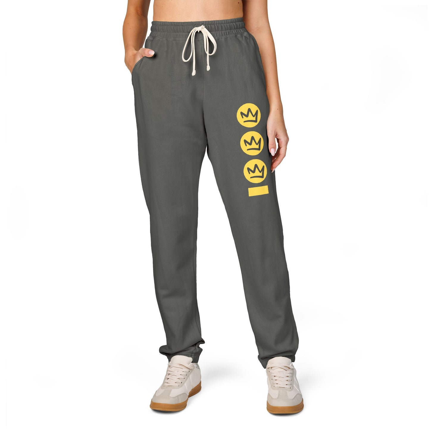 Full Out Premium Collection Fleece Sweatpants – Trendy Unisex Garment-Dyed Dance Joggers with Bold Streetwear Graphic