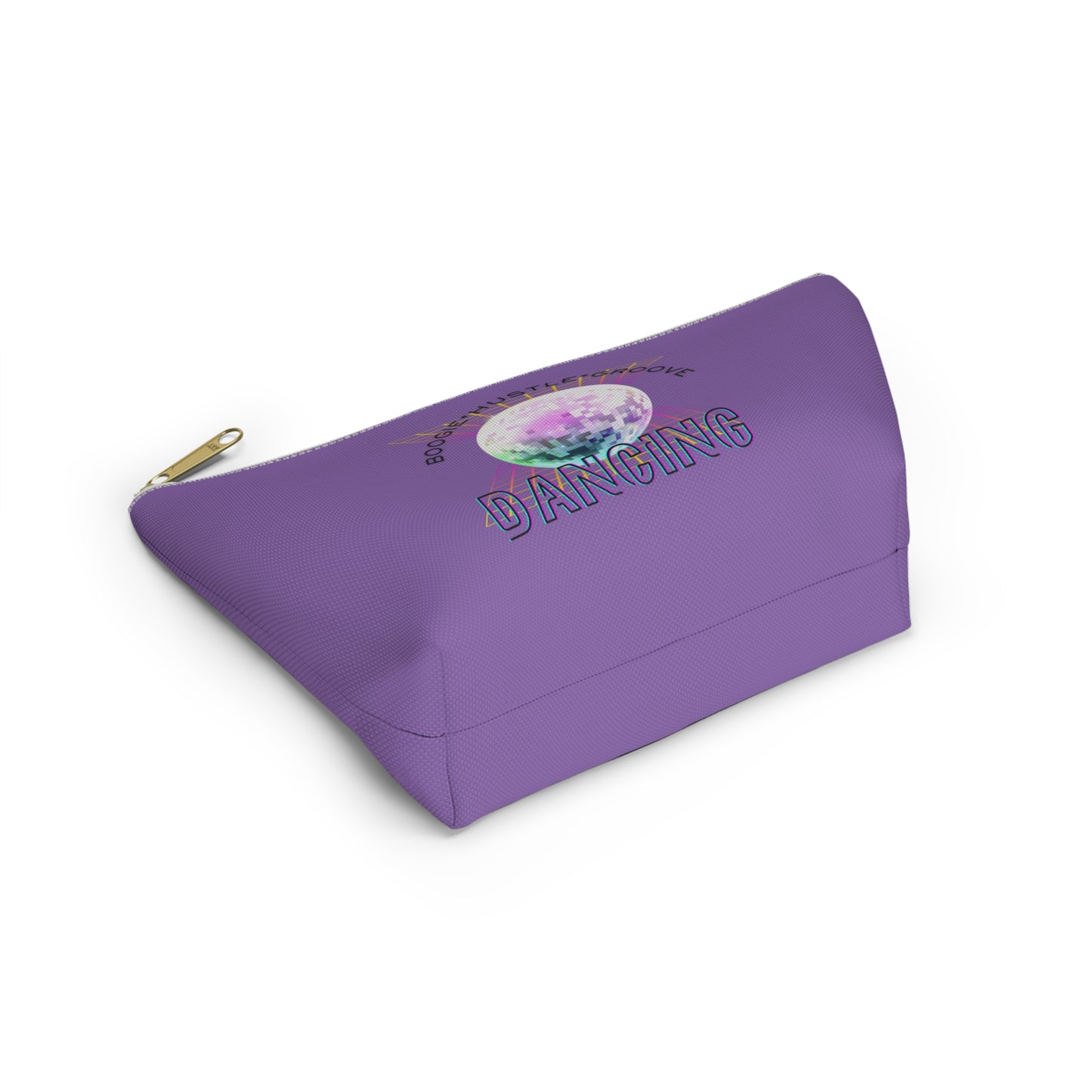 "Boogie, Hustle, Groove - Dancing" Retro Dance-Inspired Makeup Bag | Funky Bold Accessory Pouch for Dancers