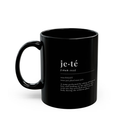 "Jeté Definition" Accent Coffee Mug – Dance-Themed Mug Featuring the Official Ballet Term Definition for Dancers, Teachers, and Ballet Enthusiasts