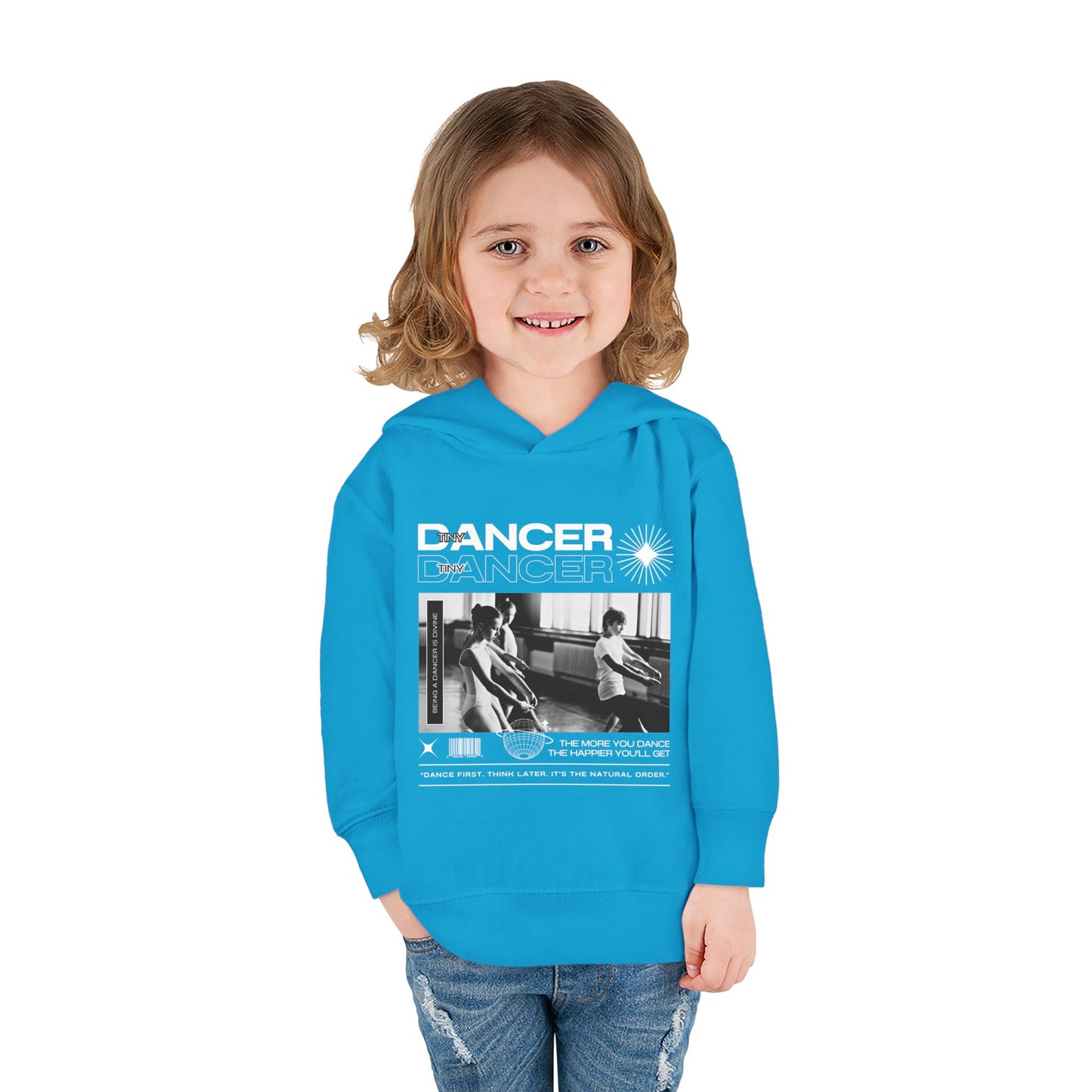 “Dancer” Toddler Pullover Hoodie – Streetwear-Inspired Ballet Class Graphic Sweatshirt for Kids”