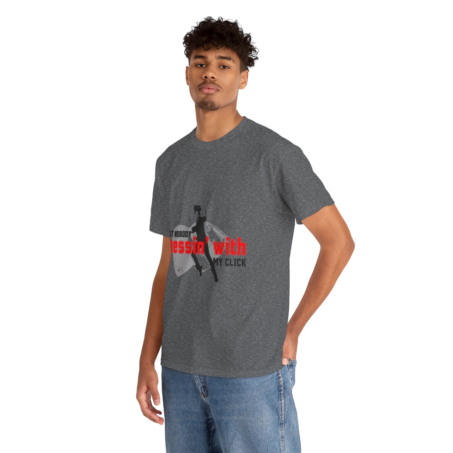 "Ain’t Nobody Messin’ With My Click" Tap Dance Tee – Unisex Heavy Cotton T-Shirt with Taps & Dancer Graphic