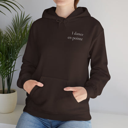 "I Dance En Pointe" Unisex Hoodie – Ballet-Themed Personalized Hoodie for Teens and Adults Featuring X-Ray Foot Design