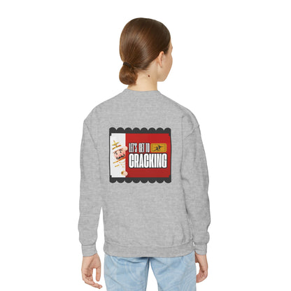 “Let’s Get to Cracking” Back Print YOUTH Sweatshirt + Nutcracker 2025 Front – Youth Crewneck | Ballet Holiday Dance Sweatshirt