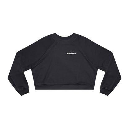“Turn Out” Ballerina Front & Back Graphic | Streetwear-Inspired Ballet Dance Sweatshirt for Dancers & Enthusiasts - Women’s Cropped Sweatshirt
