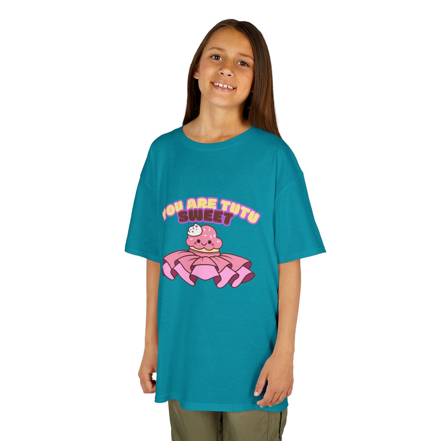 "You Are Tutu Sweet" Youth Short Sleeve Tee – Kawaii Cupcake in Tutu Graphic Dance Shirt for Kids and Ballet Lovers