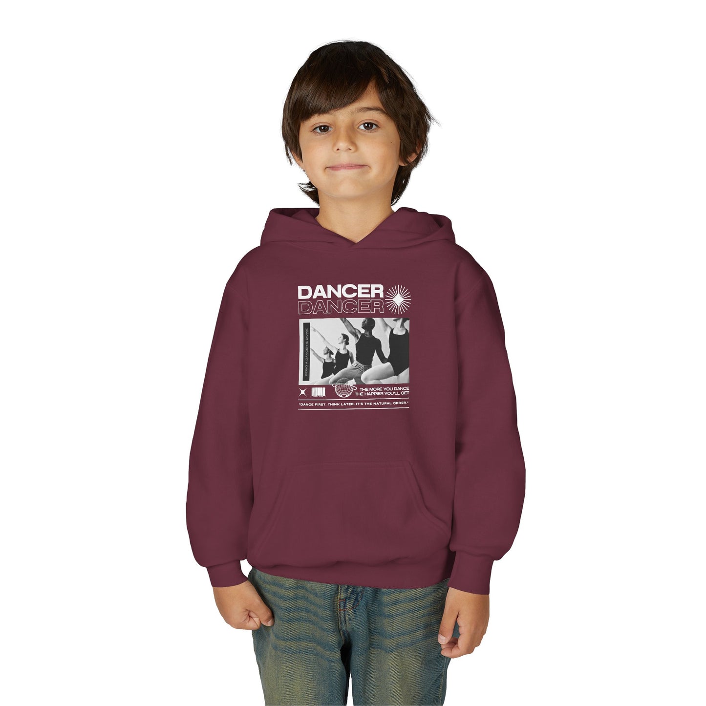 “Dancer” Young Ballet Dancers at the Barre Graphic | Unisex Youth Hoodie – Streetwear-Inspired Ballet Dance Hoodie for Kids & Aspiring Dancers