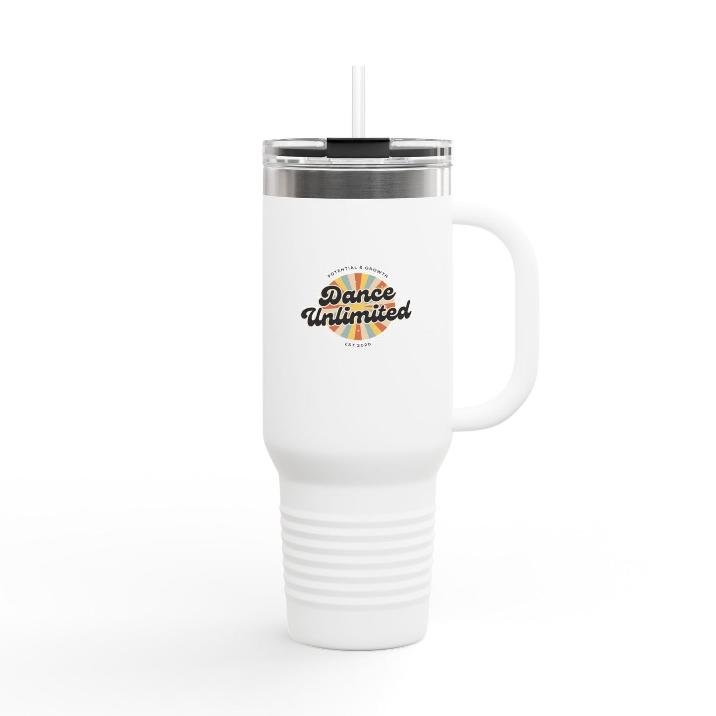 "Dance Unlimited, Potential & Growth" Retro 40oz Insulated Travel Mug – Motivational Dance Tumbler for Growth, Potential & Everyday Inspiration