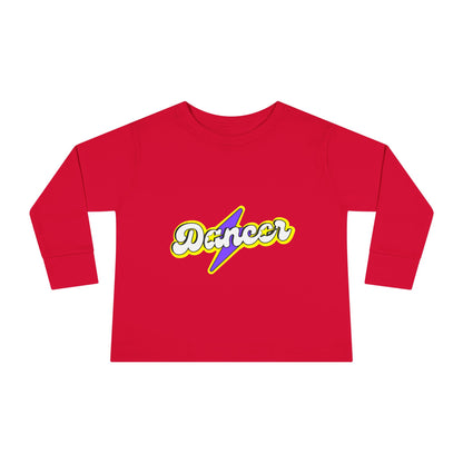 "Dancer" Toddler Dance T-Shirt – Bold Superhero-Inspired Long Sleeve Tee for Kids