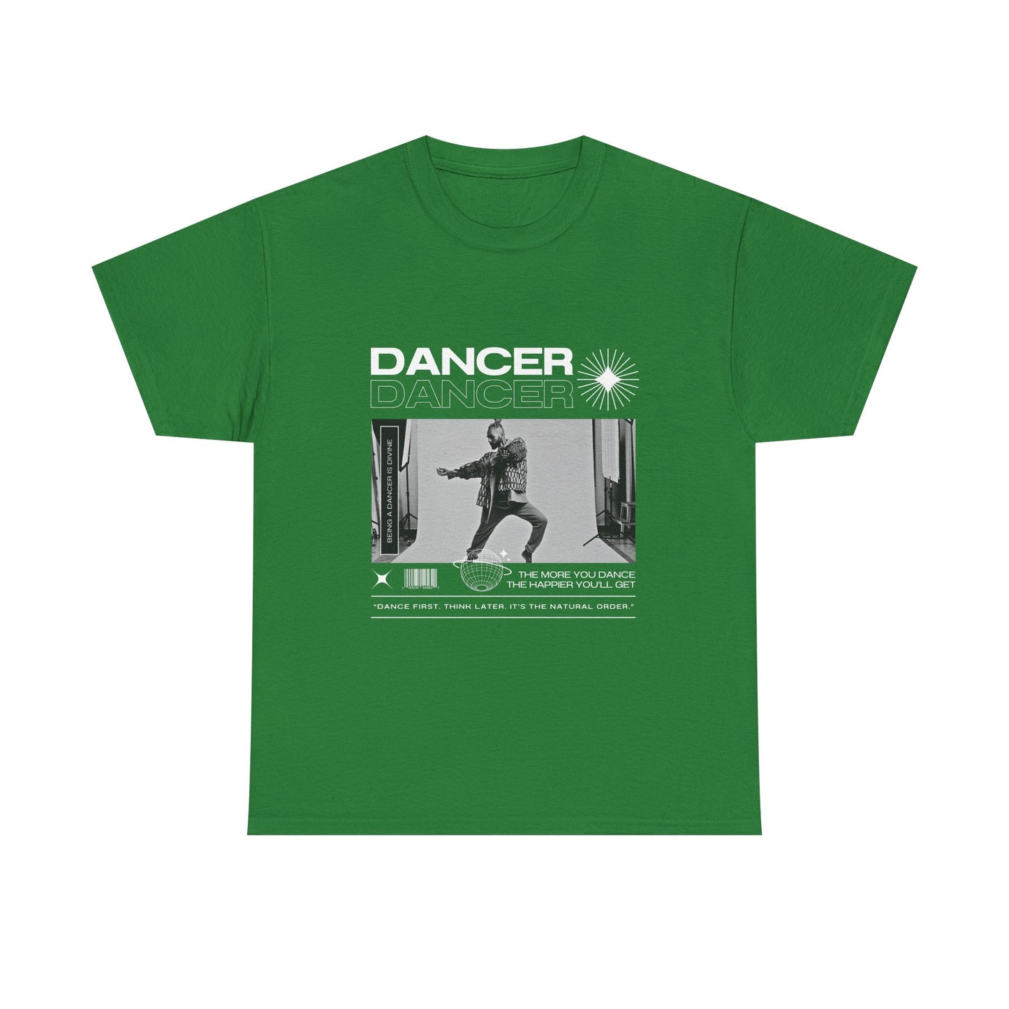 "Dancer "Jazz Pose Unisex Heavy Cotton Tee – Streetwear-Inspired Jazz Dance Graphic T-Shirt for Performers