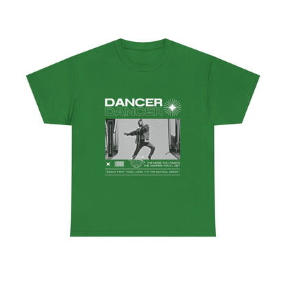 "Dancer "Jazz Pose Unisex Heavy Cotton Tee – Streetwear-Inspired Jazz Dance Graphic T-Shirt for Performers