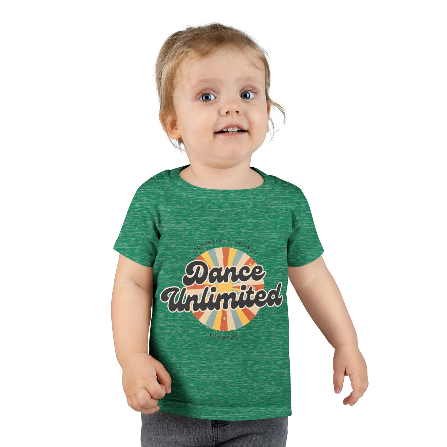 "Dance Unlimited – Potential & Growth" Toddler Dance T-Shirt – Retro Short Sleeve Tee for Kids