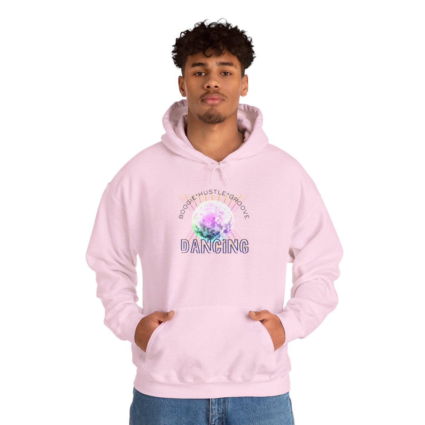 "Boogie, Hustle, Groove - Dancing" Streetwear Dance Graphic – Unisex Heavy Blend™ Hooded Sweatshirt