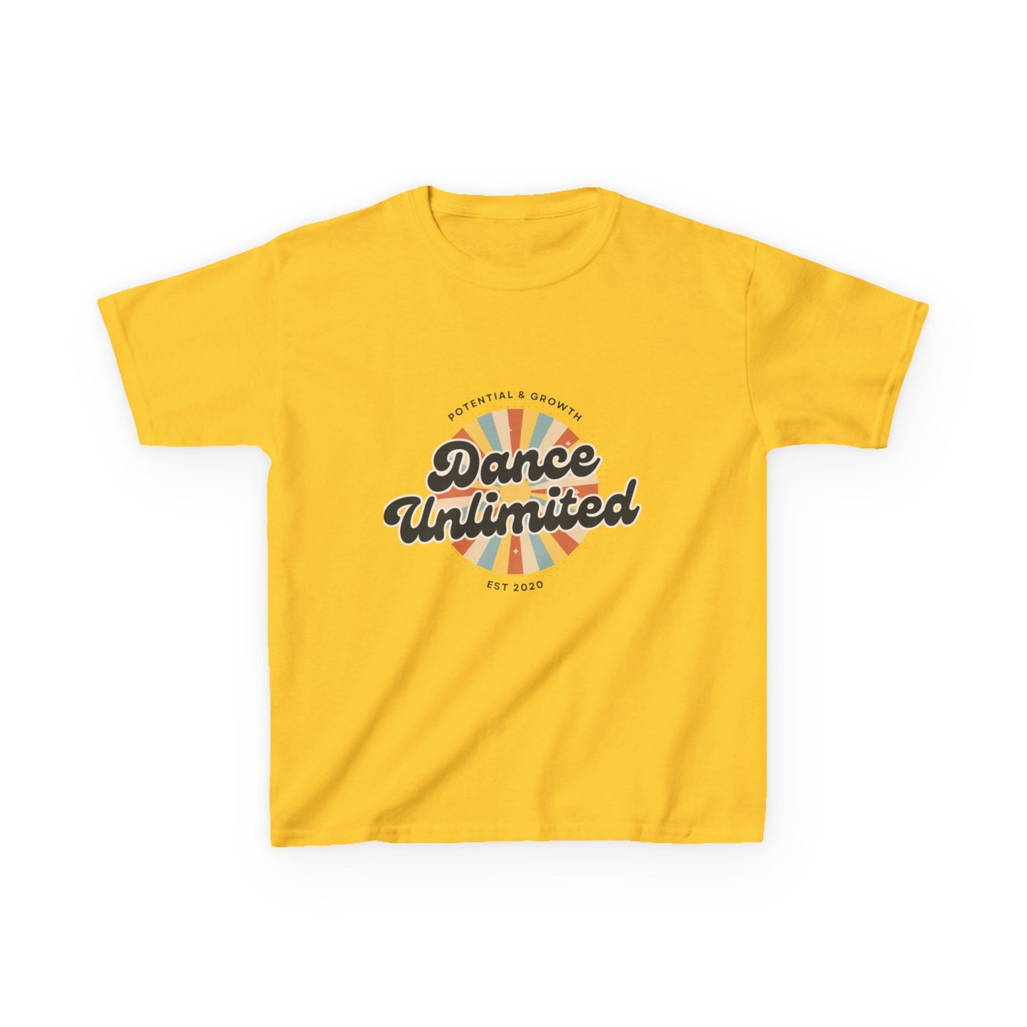 “Dance Unlimited: Potential & Growth” Retro Graphic T-Shirt for Kids – Motivational Dance Shirt - Youth Dance Inspiration Tee